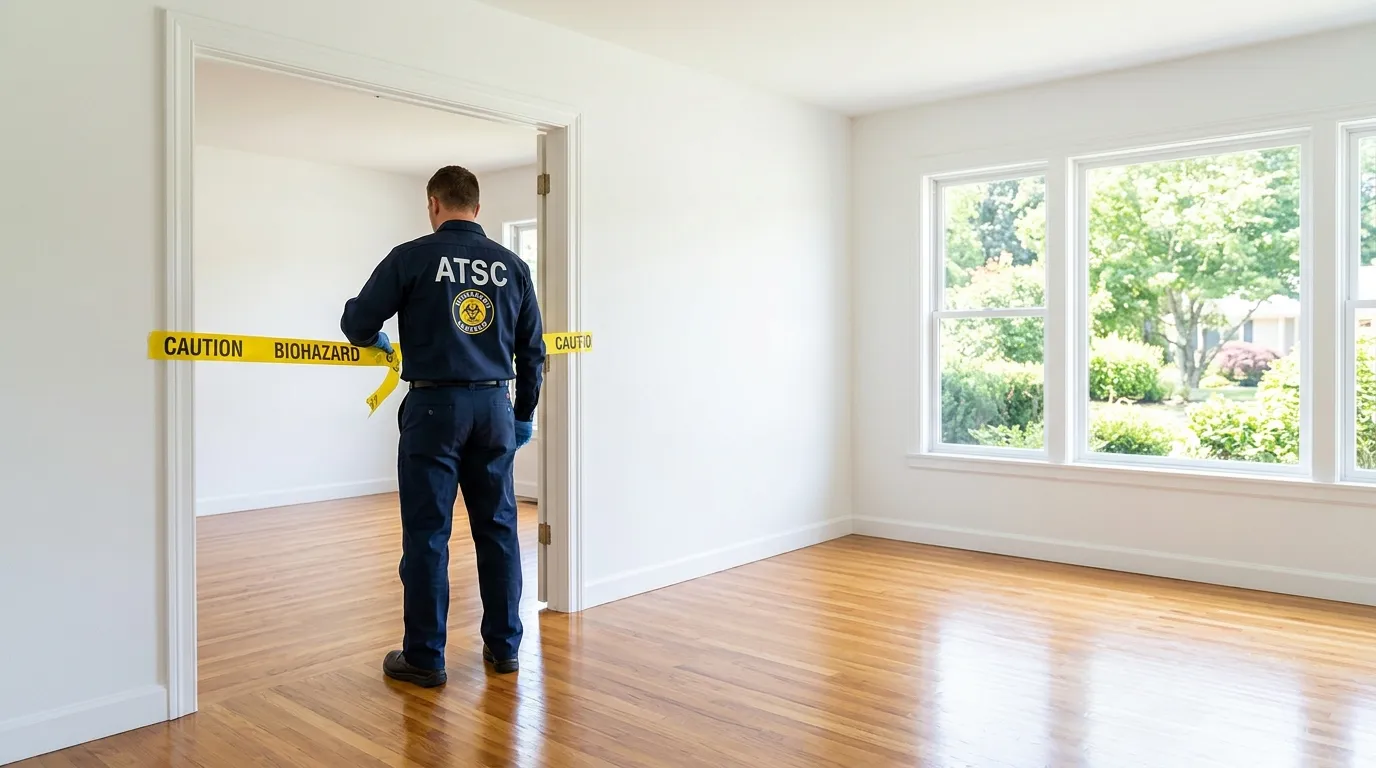 Certified biohazard cleanup crew performing Crime Scene Cleanup in Eastwood